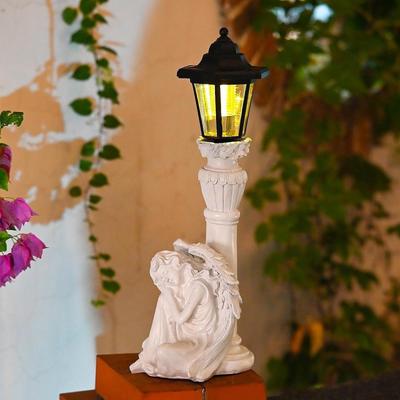Garden Angel Statue Solar Light Outdoor Decor Creative Gift Craft Ornament Figurine Lamp for