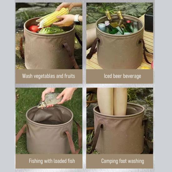 10/20L Foldable Water Bucket with Handle, Large Collapsible Water Container, Portable Water Pail for Outdoor, Camping, Fishing, Beach, Car Washing