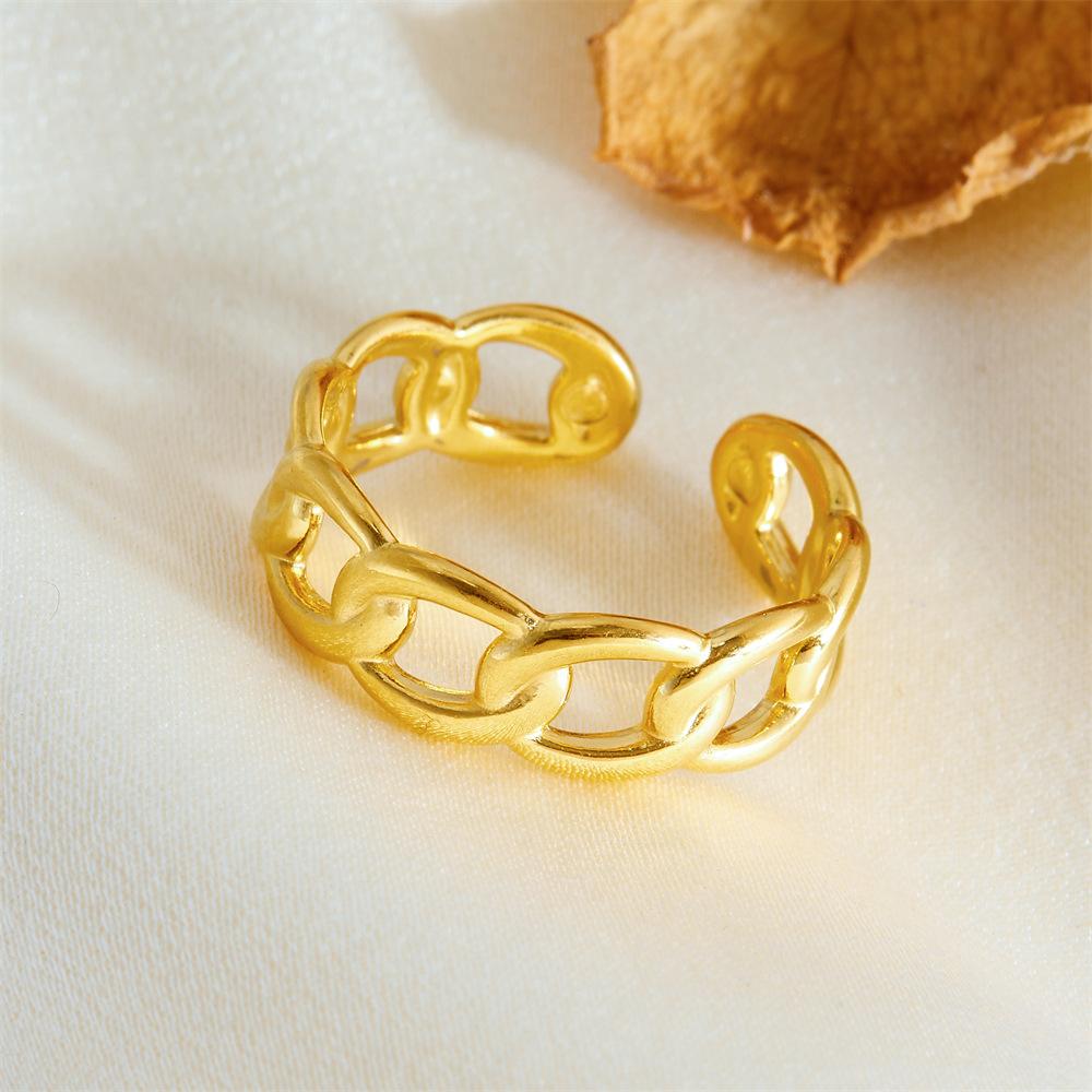 

Кольцо из титановой стали Love с бриллиантами, открытое, женское, неправильной геометрической формы, в стиле ретро, нишевое, универсальное