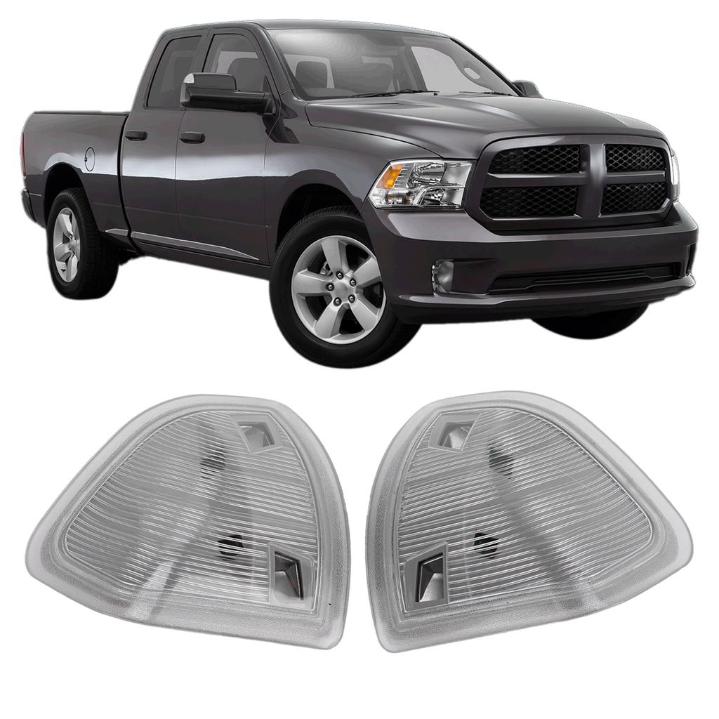 2pcs Side Mirror LED Turn Signal Light Left Right 68302828AA 68302829AA Replacement for     1500 Truck 2011‑17