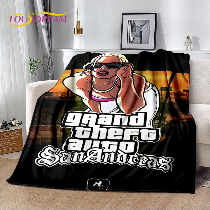 Grand Theft Auto GTA Game Gamer Soft Plush Blanket,Flannel Blanket Throw Blanket for Living Room Bedroom Bed Sofa Picnic Cover