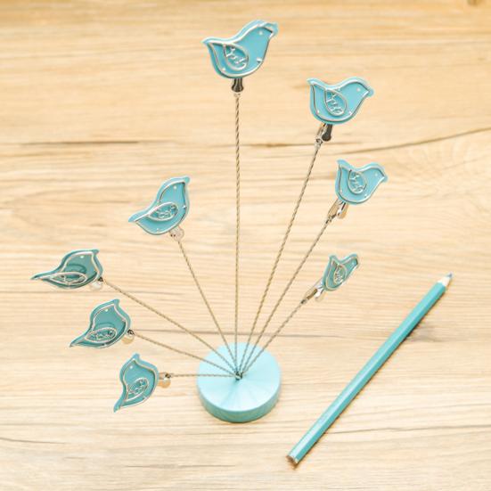 Desktop Photo Tree Holder Clip with Round Base 8 Branch Gift Card Holder with Clips Peace Pigeon Picture Display