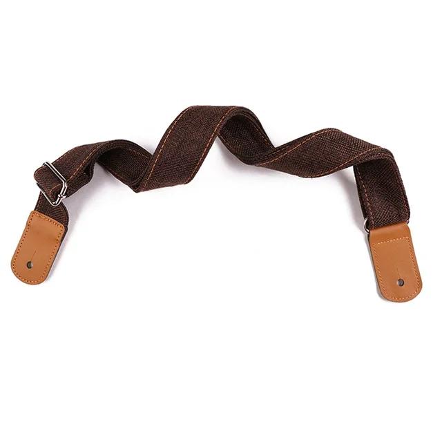 Adjustable Soft Cotton Leather Guitar / Ukelele Strap For Acoustic Electric Wood Classical Guitar Bass Ukulele Music Instrument