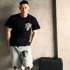 New Summer 2025 motorcycle engine printed Tshirt loose and fashionable shortsleeved cotton streetwear for men and women