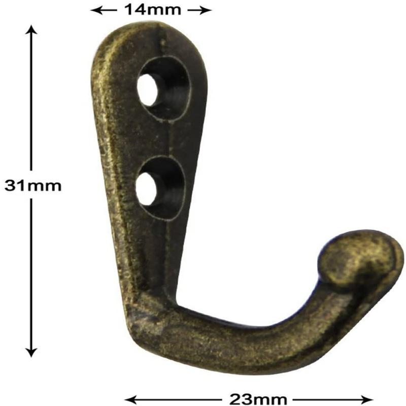 10pcs Vintage Clothes Hooks Easy Installation Wall Hooks For Hanging Hats Handbags Umbrellas Towels