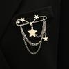 Punk Tassel Brooch Love Butterfly Chain Paper Clip Multi Element Retro Pants Chain Cool Hip-Hop Gothic Brooches Accessories