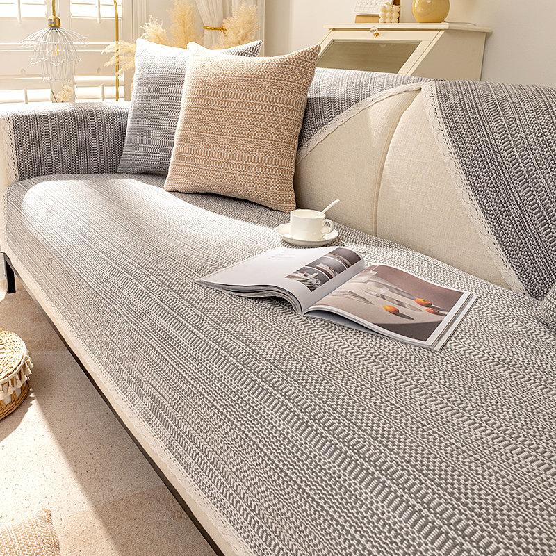 Sofakissen aus Baumwolle und Leinen, vier Jahreszeiten, allgemein, skandinavisch, modern, schlicht, alte Sackleinen, rutschfestes Kissen, Stoff, Sofabezug, Bezugsstoff