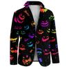 Męski styl biznesowo-casualowy z sztruksu z nadrukiem Halloween