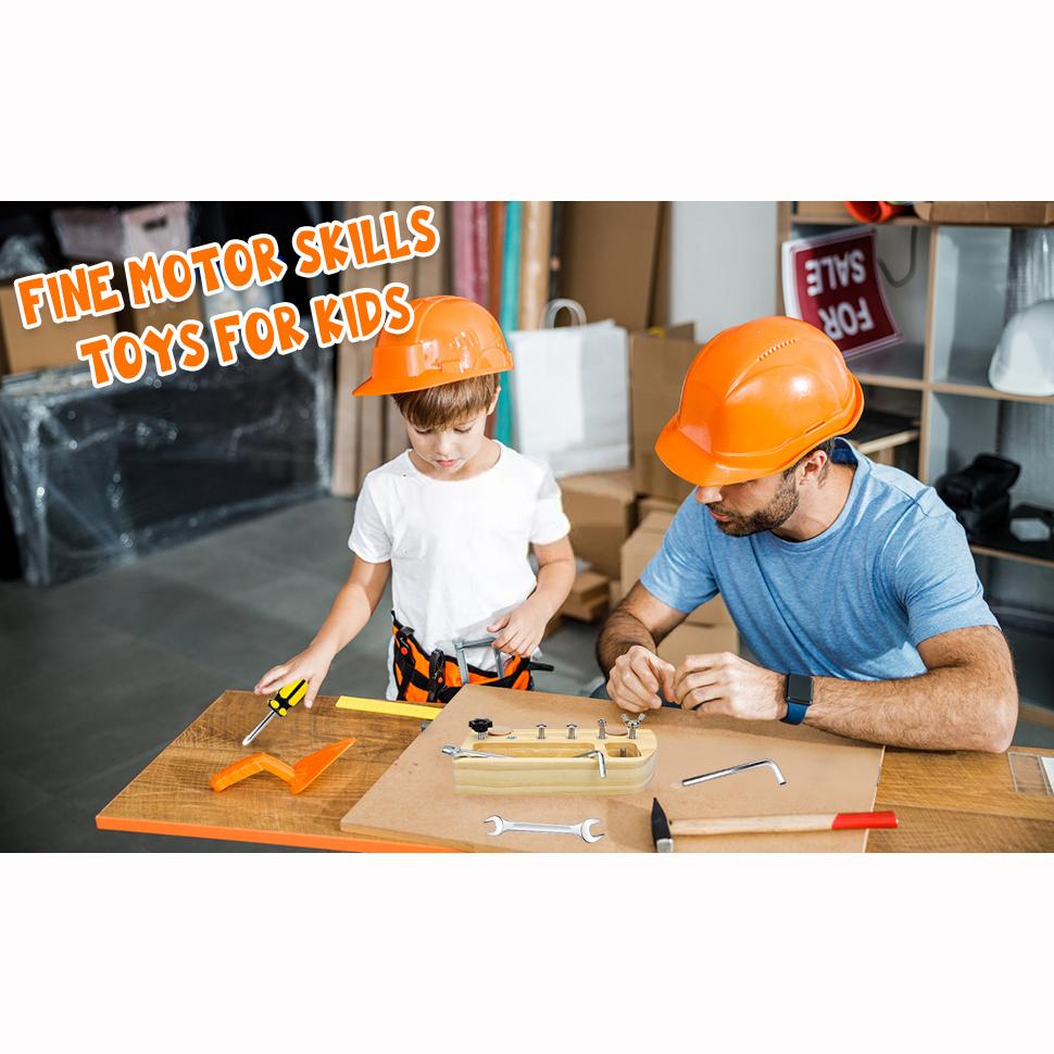 10 Adet Çocuklar Ahşap Montessori Tornavida Tahtası Seti, Çocuklar için Gerçek Araçlar, Çocuklar için Temel Beceriler Eğitim Duyusal eğitici oyuncak Bebekler Okul Öncesi