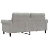 Vidaxl Sofa 2-Osobowa, Jasnoszara, 140 Cm, Tapicerowana Aksamitem
