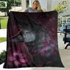 Art Fantasy Wolf Soft Plush Sofa Bed Throwing Cartoon Picnic Blankets Modern Flannel Blanket Gedruckt Bettdecke Geschenk Gift