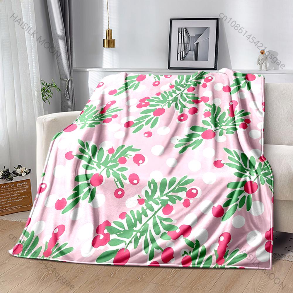 

Christmas Themed Pine Needle Dots Blanket Warm Soft Fluffy Kids Adult Luxury Gifts for Sofa Bed Home Outdoor Travel Camping 75x90cm
