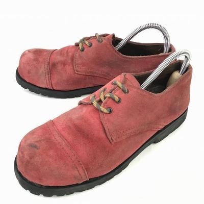 Botines bajos de ante Underground con puntera de cuero [25.0/Marrón rojizo] Vintage Reino Unido(USADO)