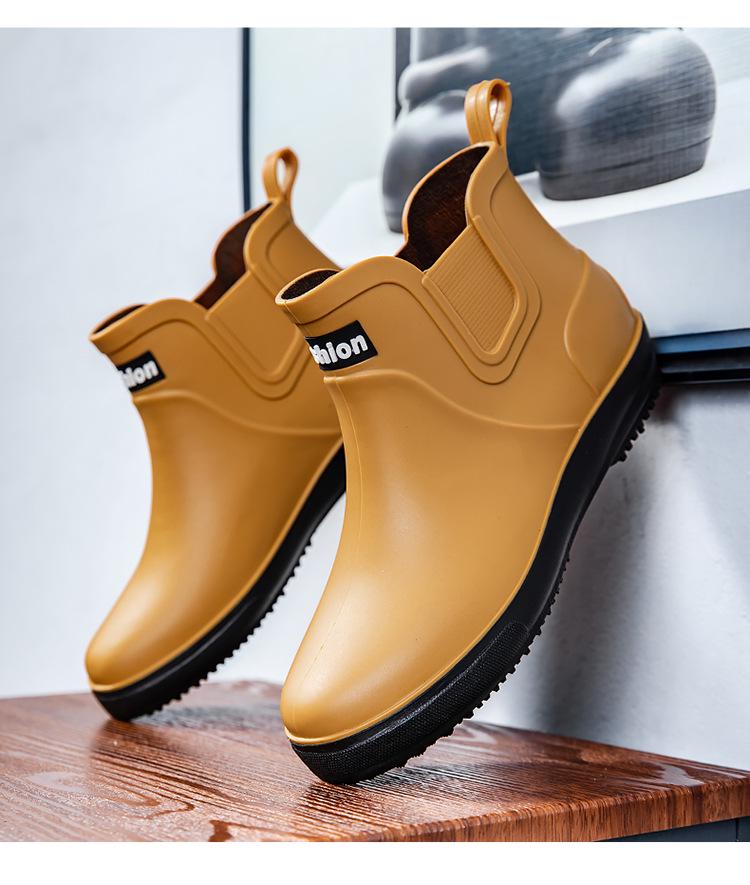 Rutschfeste, leichte Knöchel-Regenstiefel für Herren, für Küche und Autowäsche, mit weicher Sohle