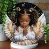 One Piece Angel Baby Rundes Aluminium-Wandschild - Klassischer Stil, Mehrzweck-Dekoplatte 8x8 Zoll - Wetterbeständig