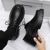 Platform Men Leather Shoes Casual Formal Dress Oxfords British Style Wedding Flats Soft Breathable Walking Office Sneakers