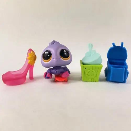 Hasbro Littlest Pet Shop Cartoon Q Edition Animal Mini Stands Short Hair Kitten Dog Cute Big Eye Children's Figures Toy