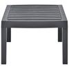 vidaXL Gartentisch Anthrazit 78x55x38 cm Kunststoff