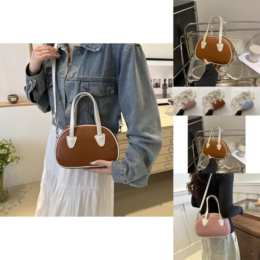 Trendy Korean Style Large Capacity Color Block Shell Bag For Stylish Women In Spring