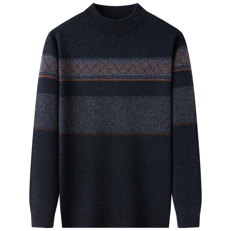 

ROMON Men s 100% Pure Wool Semi-High Collar Sweater 3XL 190/104A