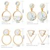 Women 'S Earrings Acrylic Drop Earrings For Women Geometric Hoop Big Earrings Dangle Hanging White Earrings Fashion  Jewelry