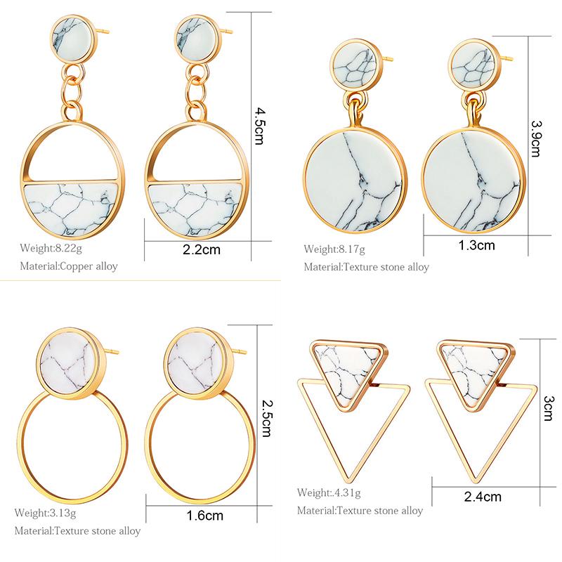 Women 'S Earrings Acrylic Drop Earrings For Women Geometric Hoop Big Earrings Dangle Hanging White Earrings Fashion  Jewelry