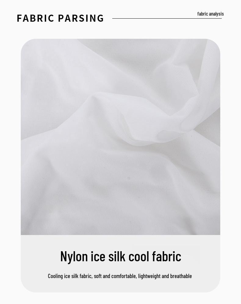 Breathable Summer Ice Silk Sunshade Face Mask with Ear Loops for Outdoor Sports and Neck Protection