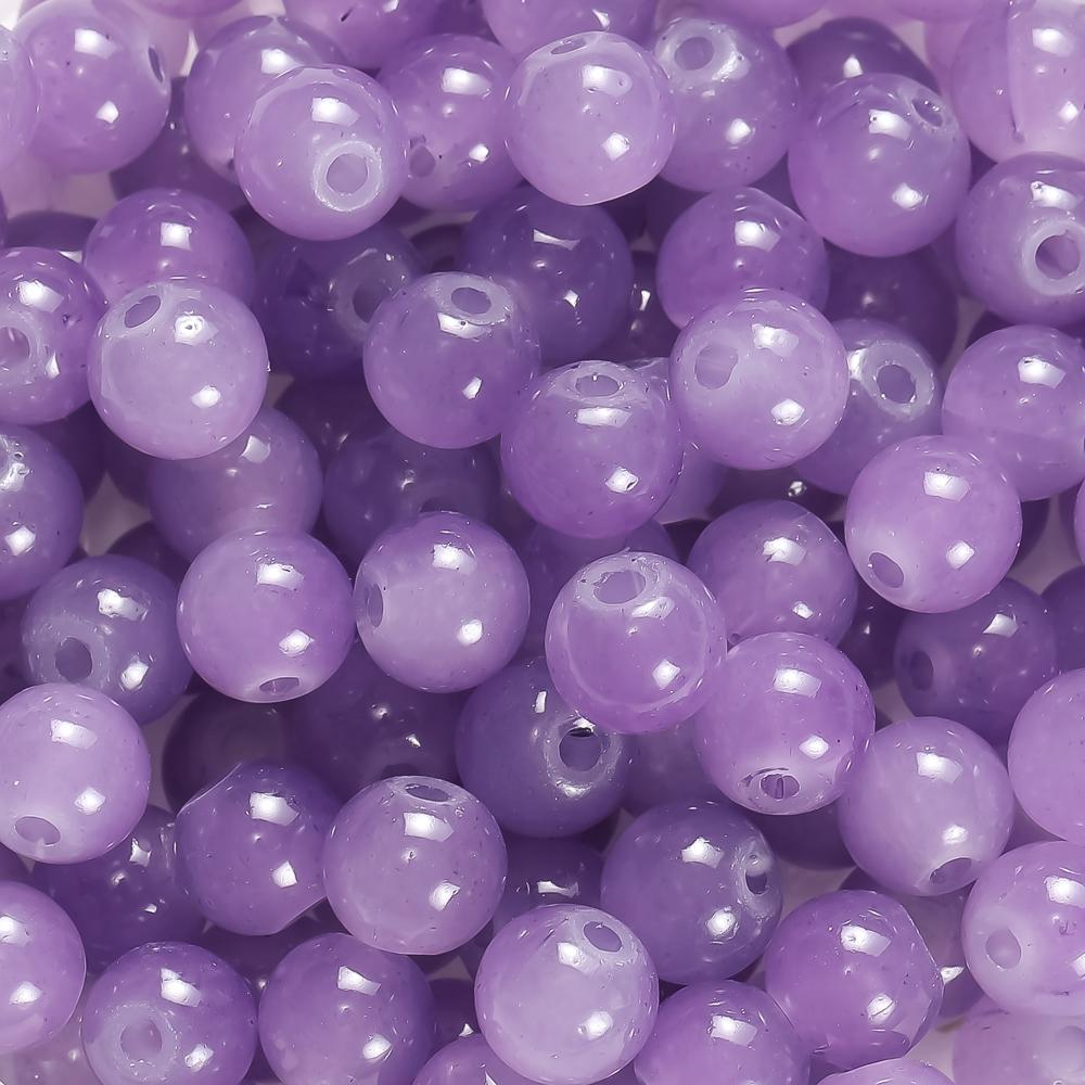 30/50pcs 6mm Glass Round Beads Colorful Spacer Loose Beads for Necklace Bracelet Diy Jewelry Making Accessories Supplies