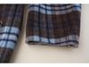 Empress Dowager Cixi Women's Double-Sided Cashmere Scarf Coat - Plaid Wool Outerwear for Autumn/Winter