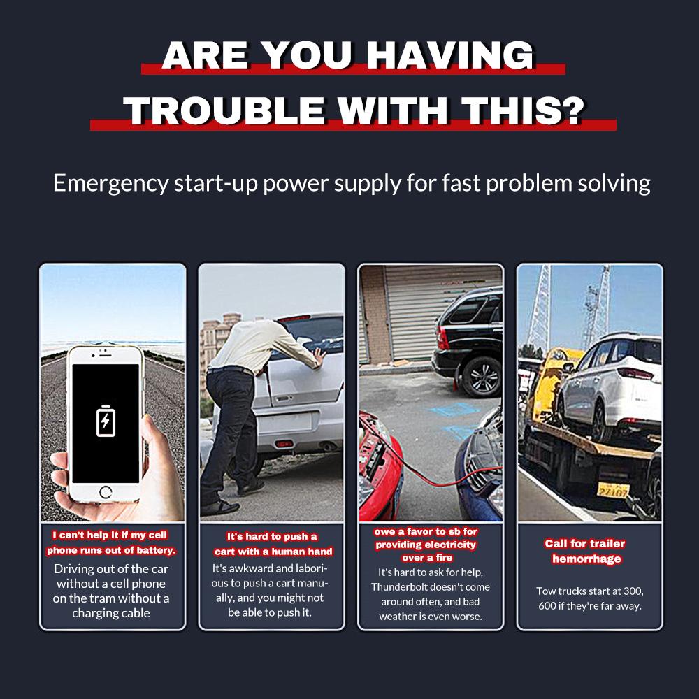 Car Jump Starter Booster Jumper Box Power Bank 12V Portable Battery Charger 6000mAh Starting Device Car Booster Pulse Repair