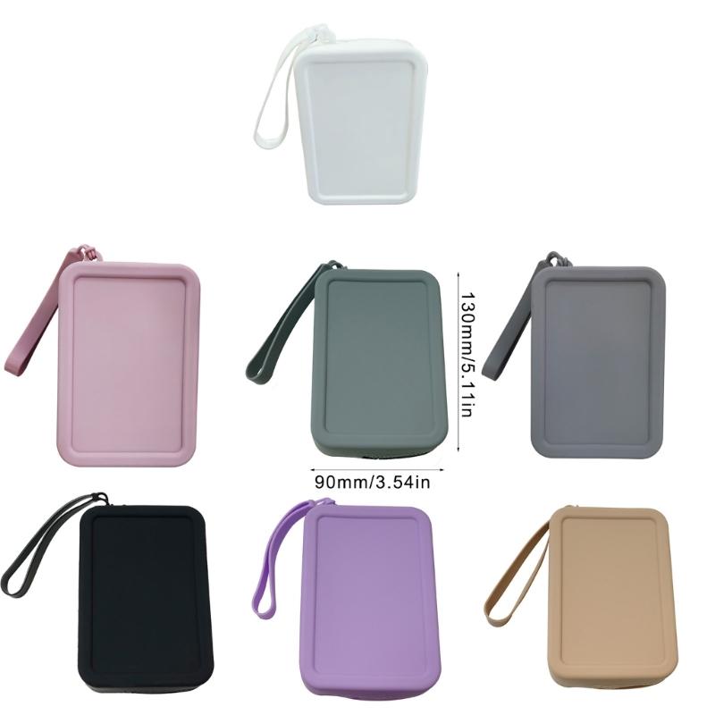 Silicone Travel Makeup Bag Cosmetic Organizer Waterproof Toiletry Pouch with Practical Zippered for Women and Girls