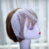 Birdcage Veil Wedding Hair Accessory With Beadwork Peal and Hair Comb Tulle Face Cover Veil For Bride PhotoShoots