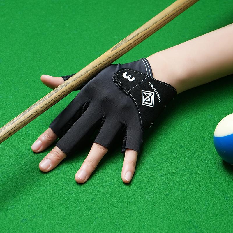 Durable Comfortable Single Anti Slip Half Finger Lightweight Snooker Sweat Wicking Fishing Gloves for Both Men and Women