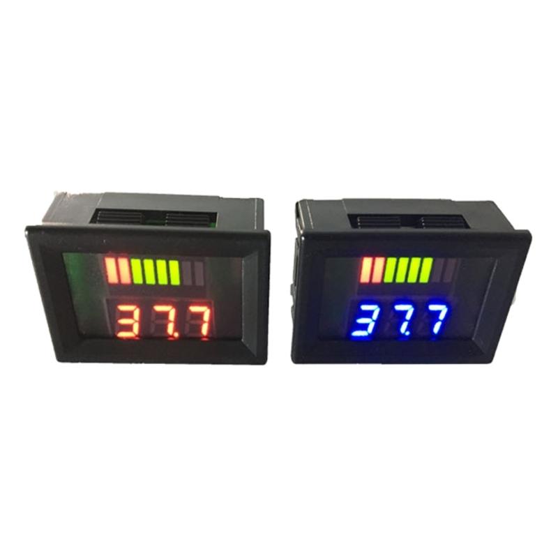 Battery Capacity Monitor 5-70V Voltmeter Multimeter Tester Power Percentage Volt Indicator Gauge Waterproof LCD Display