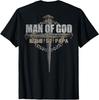 Man of God Husband Dad Papa Christian Cross Father's Day T-Shirt