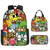 Class Garden Cartoon Primary and Secondary School School Bag Children's Backpack Backpack Three-piece Set