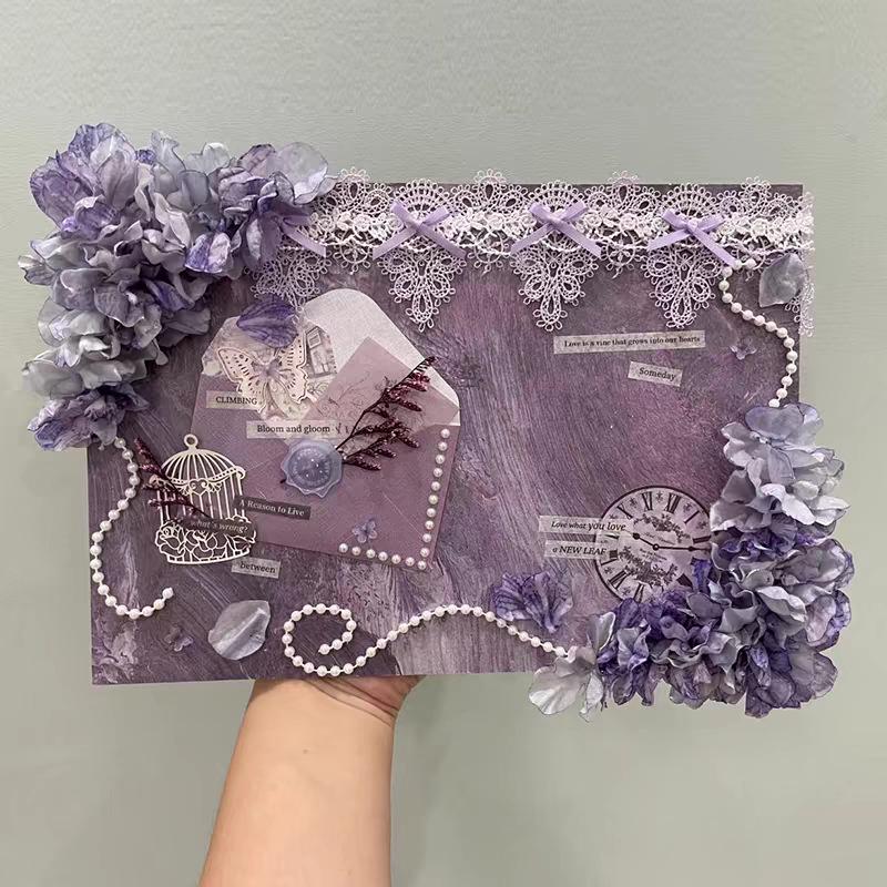 Purple Anime Ita Bag DIY Materials: Lazy Tie & Black/White Background Boards Set