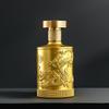 High-Grade Glass Baijiu Bottle with Dragon Pattern - 1 Jin, Leak-Proof, Collectible Wine Storage, Gift Box Included.