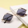 Women Retro Sun Glasses Steampunk Men Metal Hollow Eywear Male Square Sun Glasses Uv400 Brown Orange Rhombus Summer New