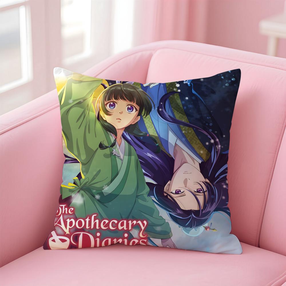 T-The Apothecary Diaries M-Maomao Cushion Cover Pillowcase Short Plush Invisible Zipper Room Sofa Cushion Cover