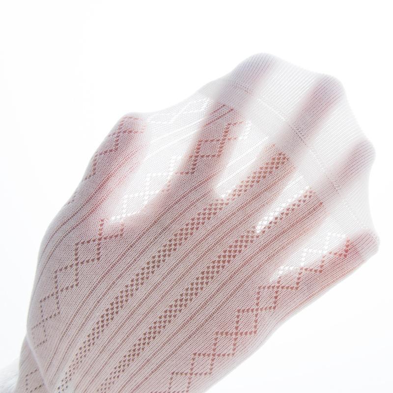 Ladies Spring and Summer New Wave Pattern Hollow Ballet Wind Breathable Boneless Tube Socks