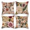 3D Blumenstickmuster Heimdekorativer Kissenbezug Wohnzimmer Sofa Polyester Kissenbezug mit Reißverschluss