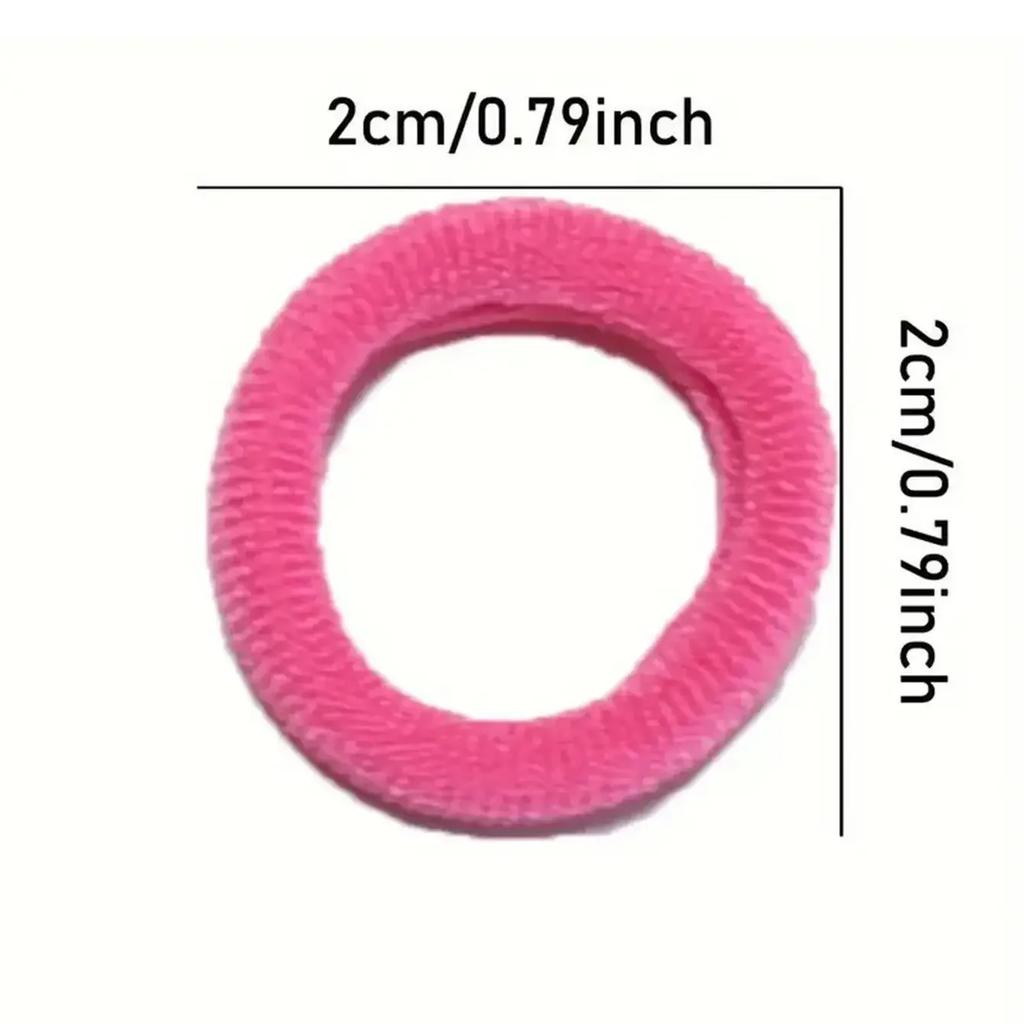NEW 100/300PCS Colorful Basic Nylon Ealstic Hair Ties for Girls Ponytail Hold Scrunchie Rubber Band Kids Basic Hair Accessories