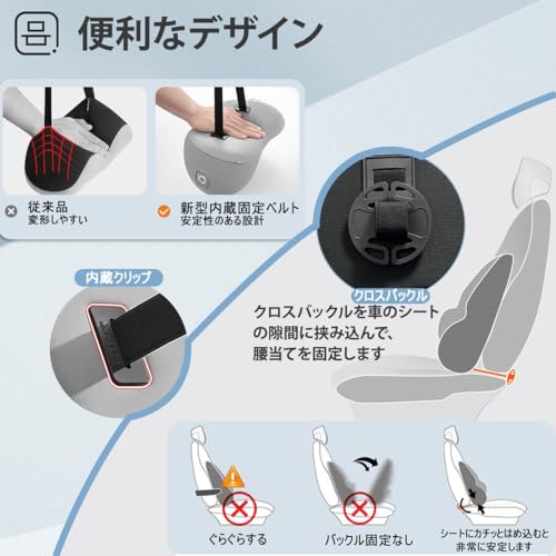 Car Lumbar Support Cushion, Headrest, Neck Support, Fatigue Relief, Memory Foam, Backrest, Memory Cotton, Low Rebound, Breathable, Easy Installation,