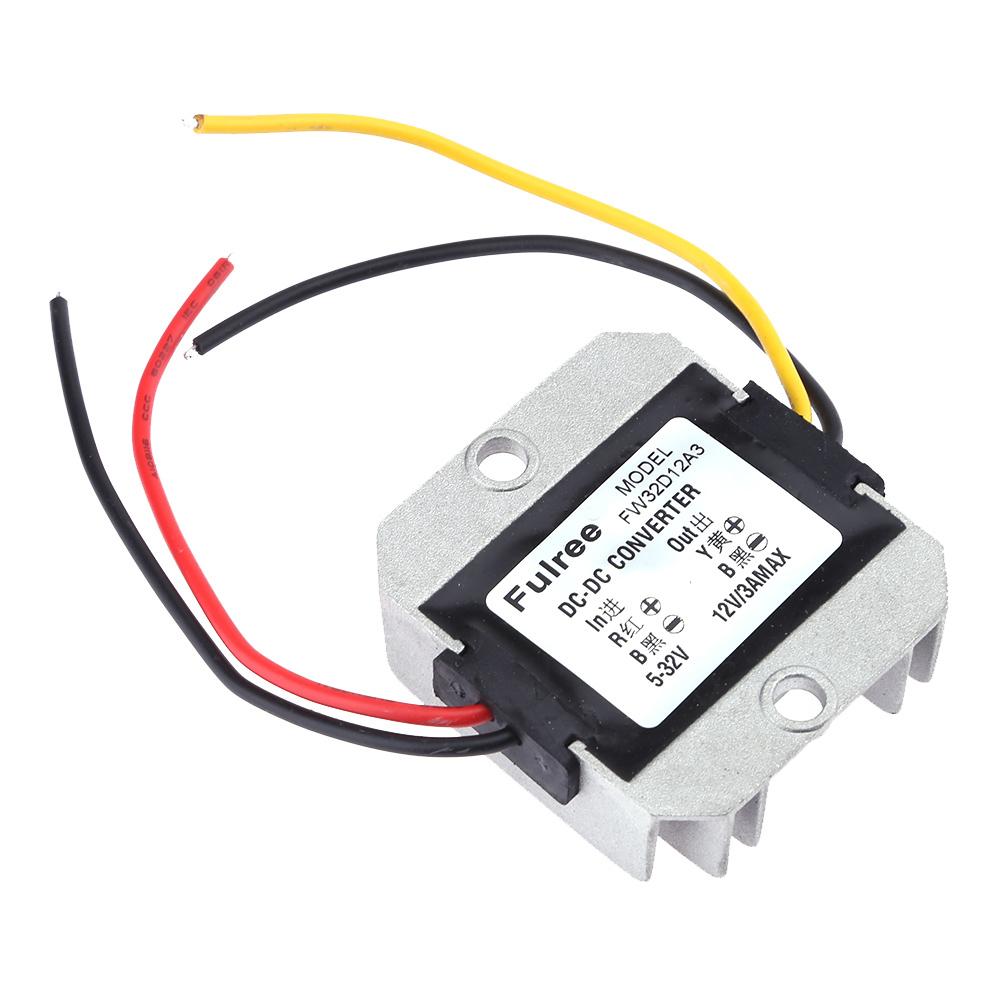 1/2Pcs DC-DC 5-32V to 12V 3A Automatic Voltage Stabilizer Power Converter Regulator Intelligent Automatic Boost Depressurization