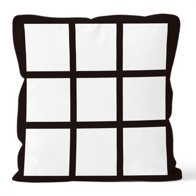 Fashionable black and white plaid pillowcase cat paw letter print pillowcase sofa cushion cover home bedroom room decoration