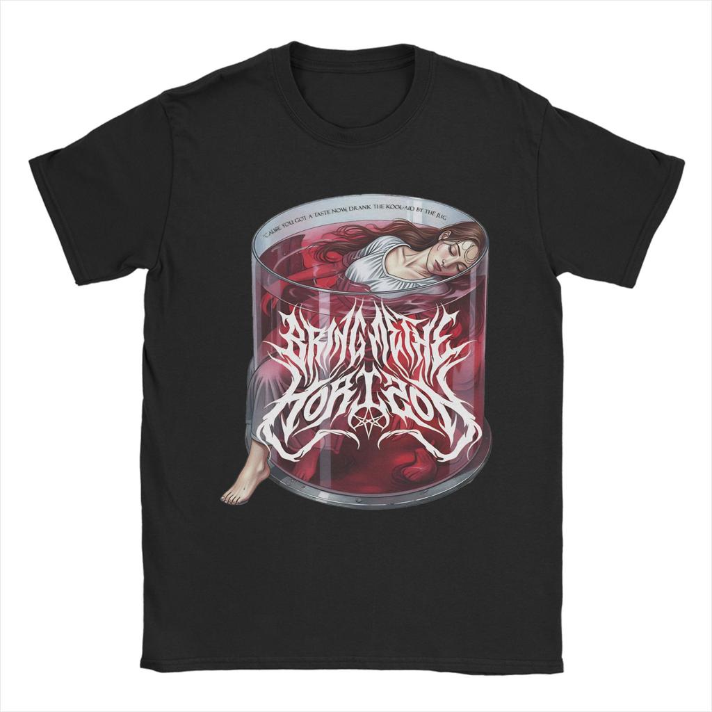 Men BMTH Bring Me The Horizon TShirts British Rock Band Cotton Clothes Summer Y2K ShortSleeve T Shirt ONeck Tshirt Plus Size