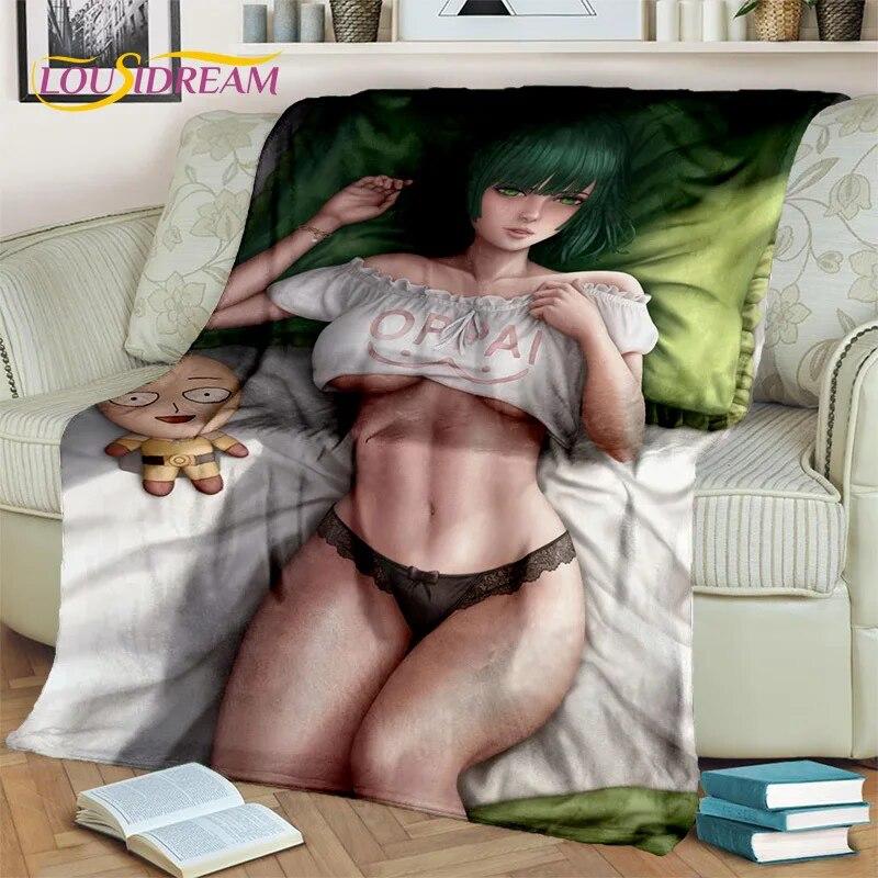 Anime-Spielfigur, sexy Spitze, Mädchen, niedliche Cartoon-Decke, weiche Überwurfdecke für Zuhause, Schlafzimmer, Bett, Sofa, Picknick, Decke, Kinder