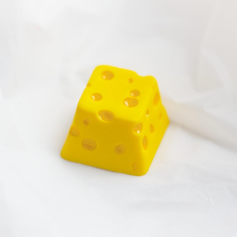 Cute Decoration Cheese Cake Keycap Food Shaped Desktop Decor ESC Keycaps Cartoon Creative Design Mechanical Keyboard Cap жёлтый