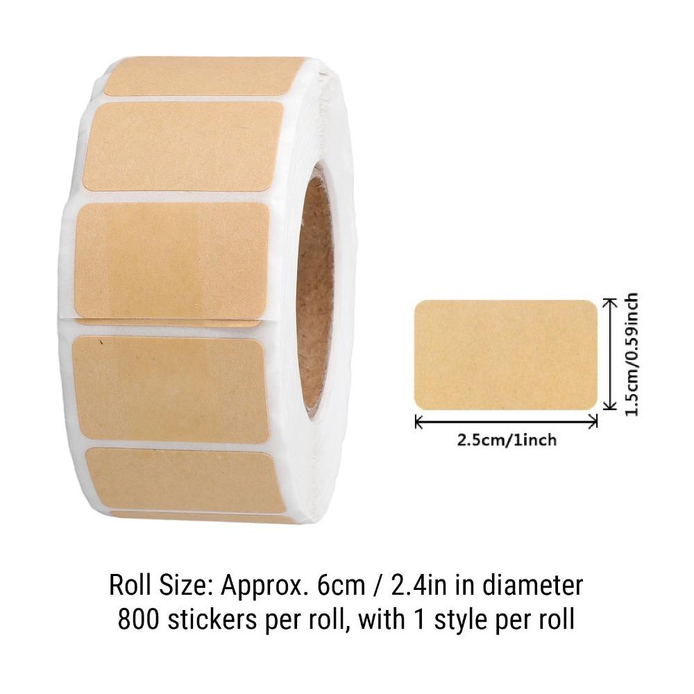 5Pcs Roll Packaging Target Pasters Writable Surface Blank Stickers Square Labels  Mason Jars